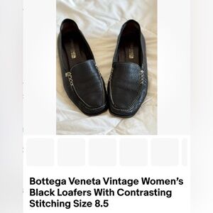 Bottega Veneta Women's Black Leather Loafers